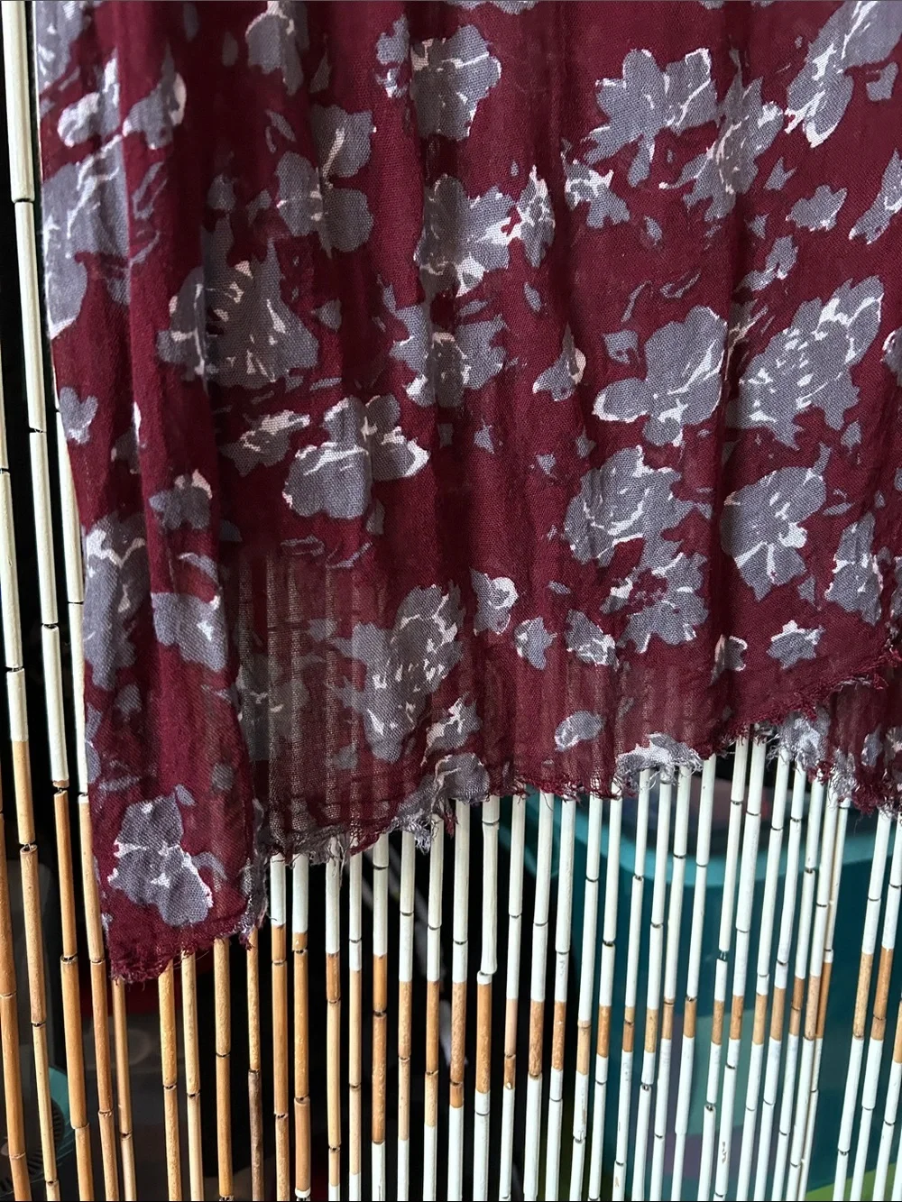 Banana Republic Burgundy Floral scarf, wrap